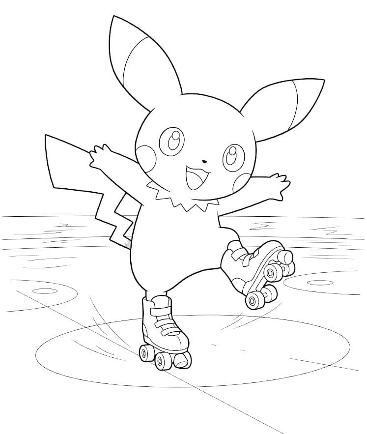 Kolorowanka Pichu bezpłatny wydruku