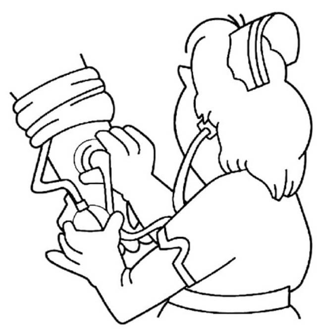 Kolorowanka Pielęgniarka wydruku podstawowy