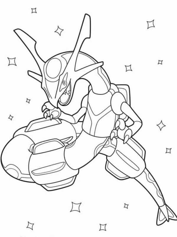 Kolorowanka Rayquaza bezpłatny prosty