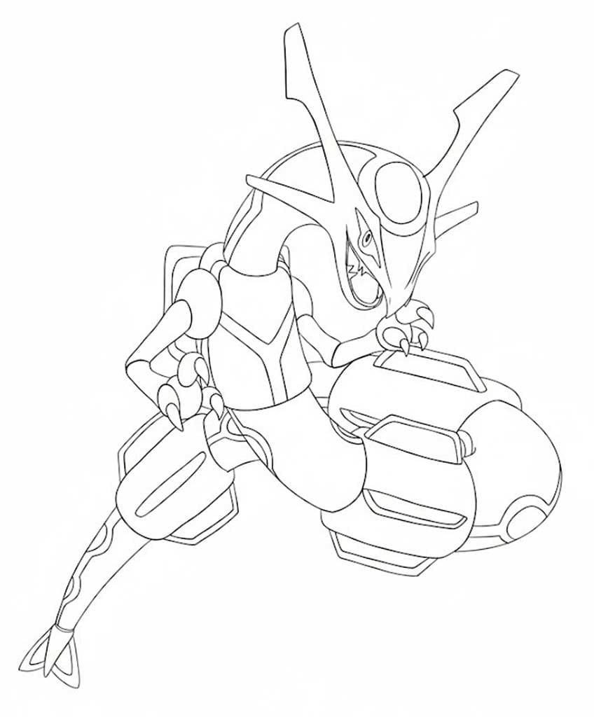 Kolorowanka Rayquaza bezpłatny wydruku