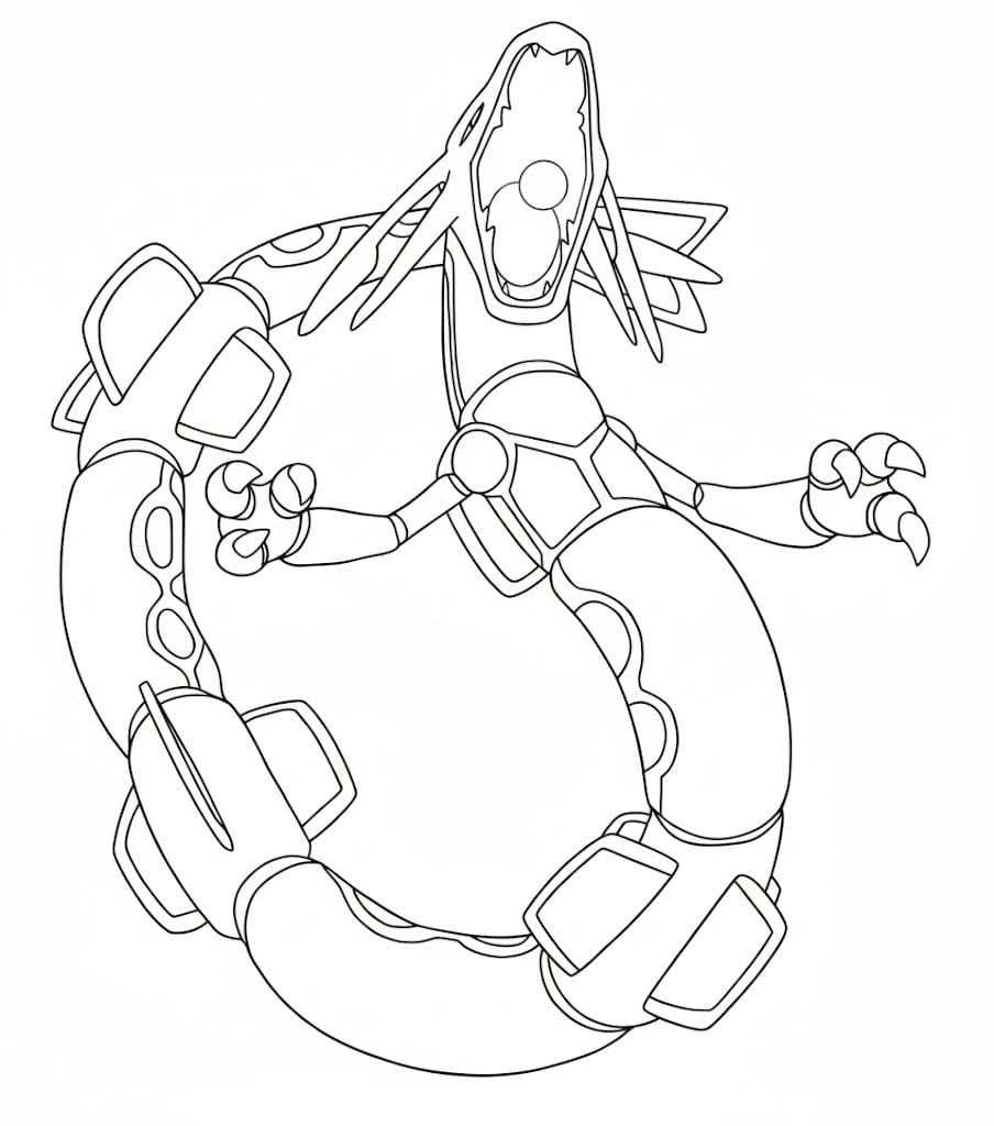 Kolorowanka Rayquaza dla dzieci