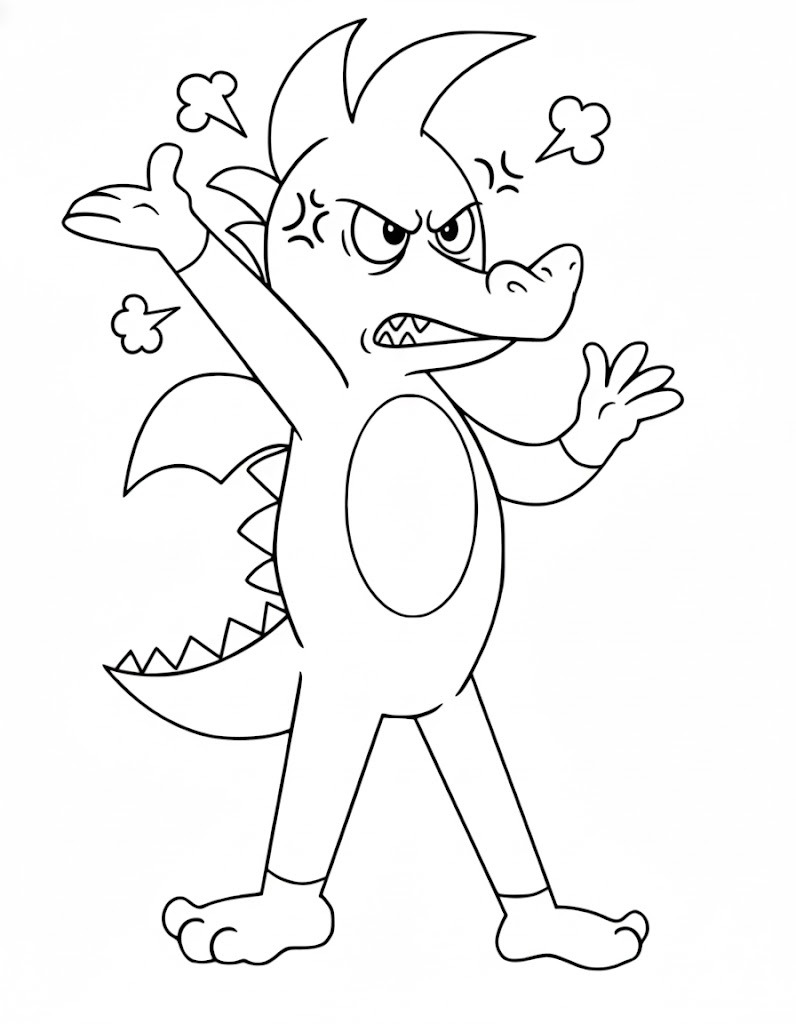 Kolorowanka Tabaluga bezpłatny dla dzieci