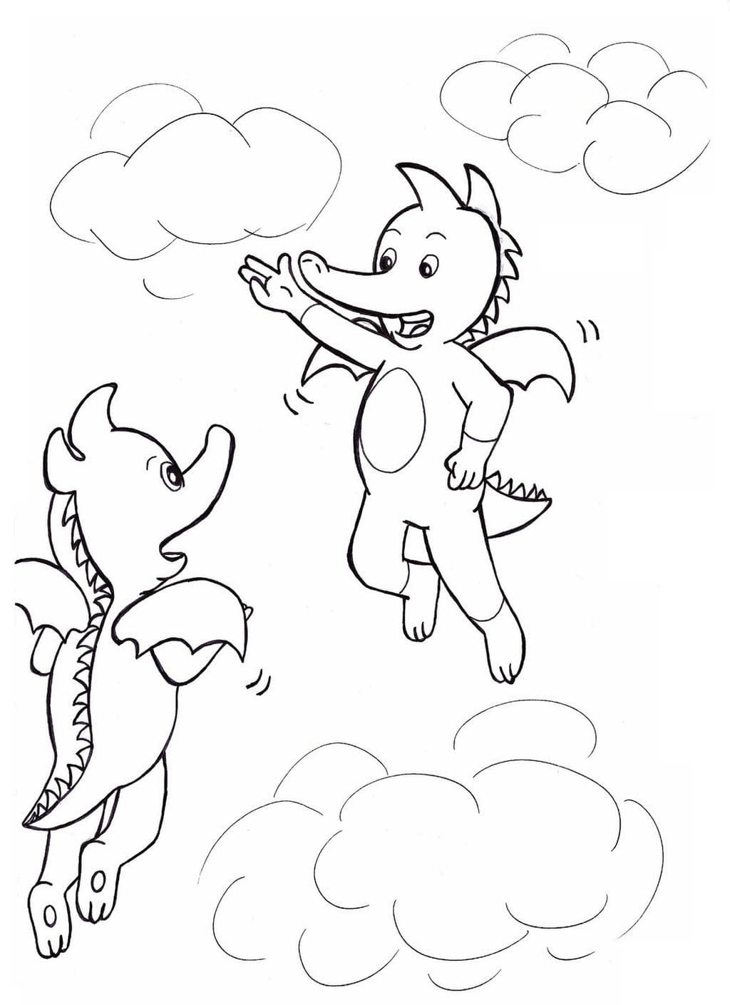 Kolorowanka Tabaluga bezpłatny łatwy