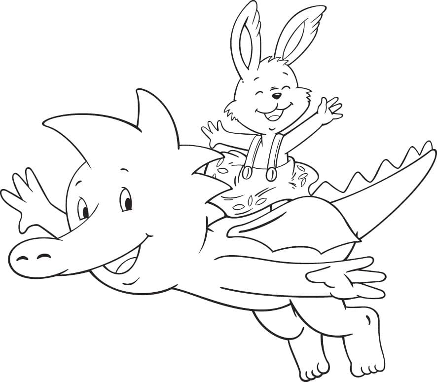 Kolorowanka Tabaluga bezpłatny prosty