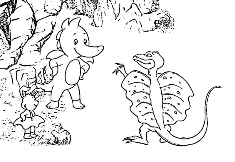 Kolorowanka Tabaluga bezpłatny wydruku łatwy