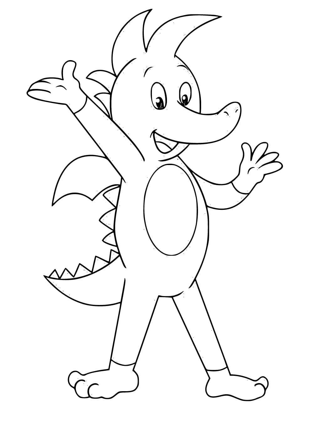 Kolorowanka Tabaluga bezpłatny wydruku prosty