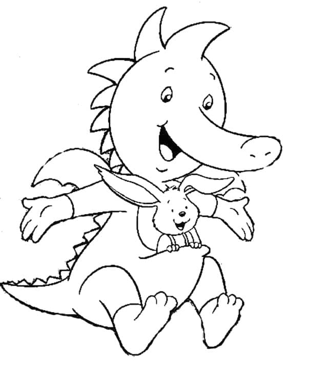 Kolorowanka Tabaluga uroczy