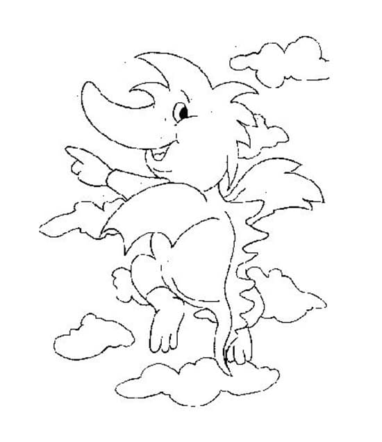 Kolorowanka Tabaluga wydruku podstawowy