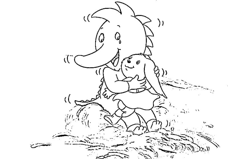 Kolorowanka Tabaluga wydruku prosty