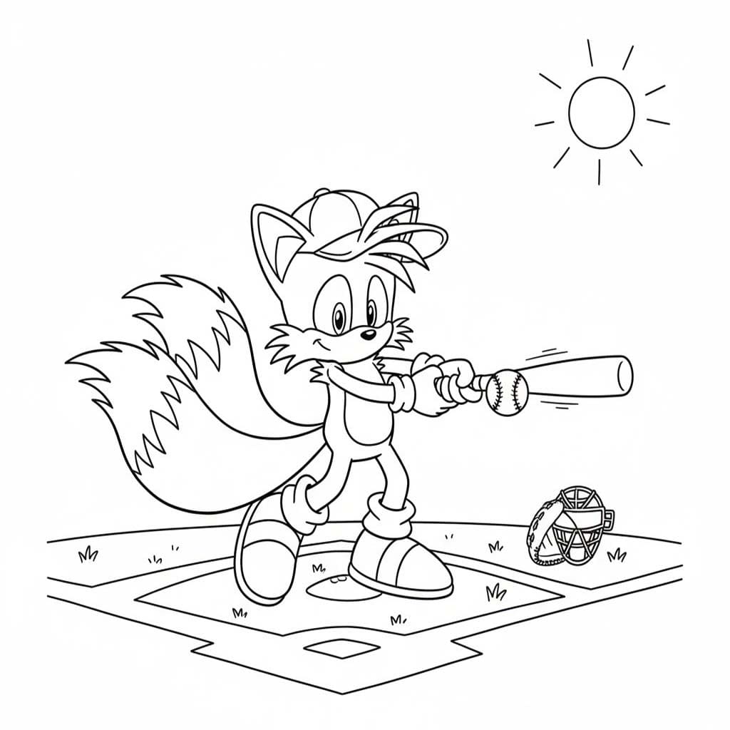 Kolorowanka Tails bezpłatny dla dzieci