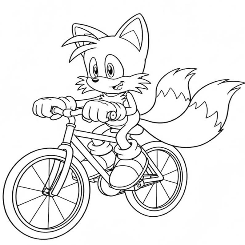 Kolorowanka Tails bezpłatny łatwy