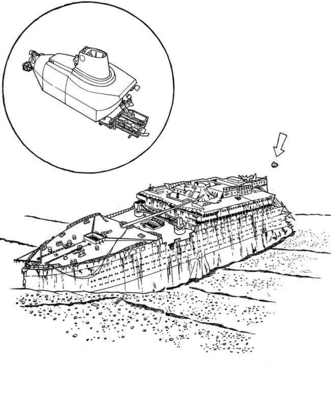 Kolorowanka Titanic bezpłatny wydruku prosty