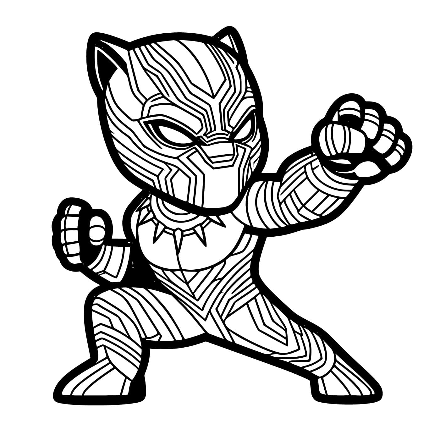 Kolorowanka Czarna Pantera bezpłatny łatwy