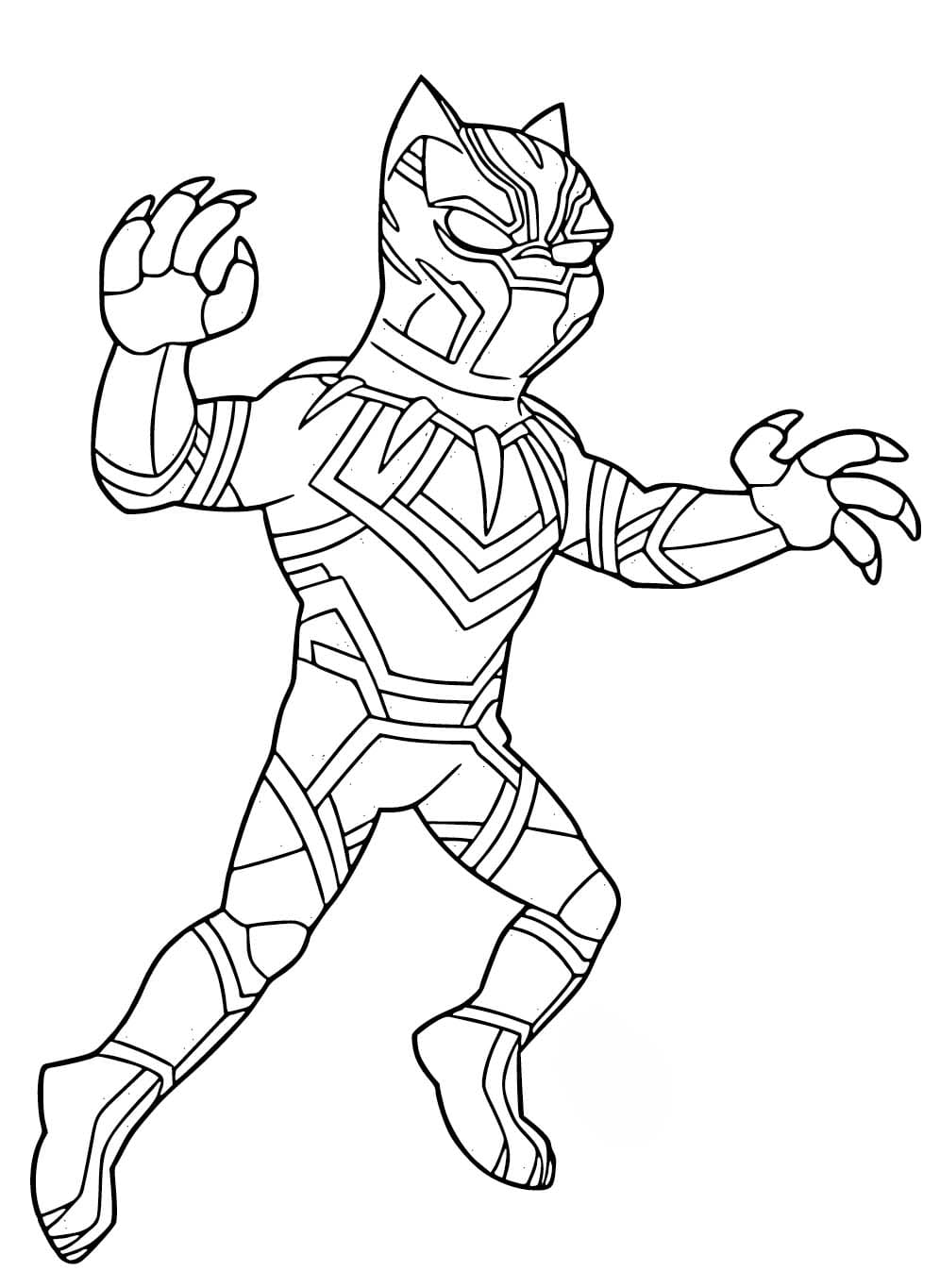 Kolorowanka Czarna Pantera bezpłatny wydruku dla dzieci