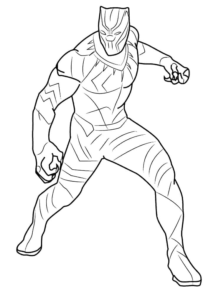 Kolorowanka Czarna Pantera bezpłatny wydruku prosty