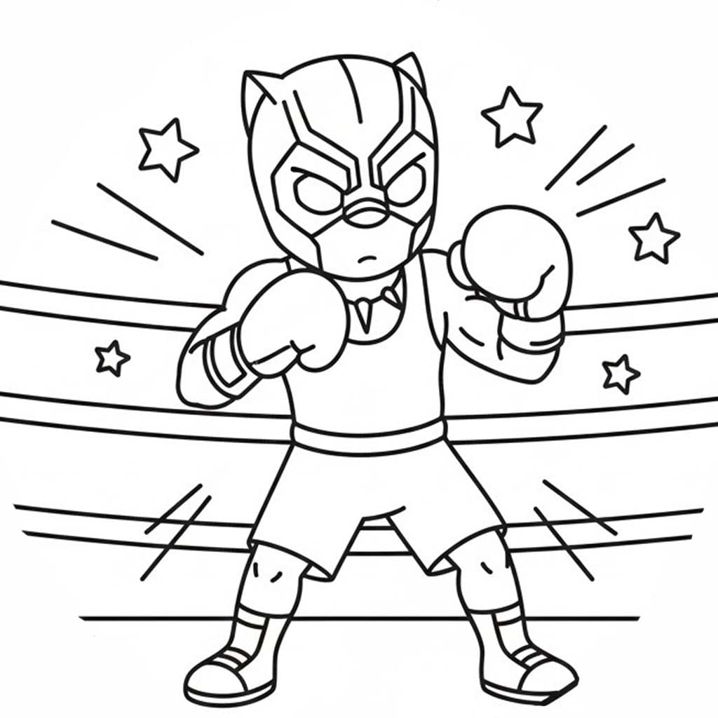 Kolorowanka Czarna Pantera bezpłatny