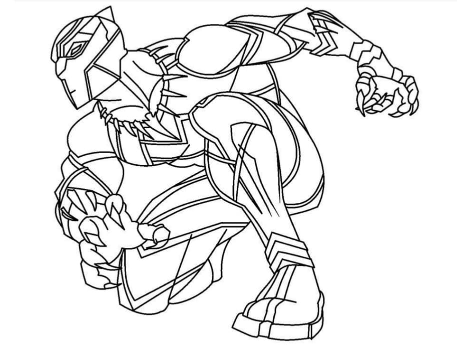 Kolorowanka Czarna Pantera wydruku dla dzieci