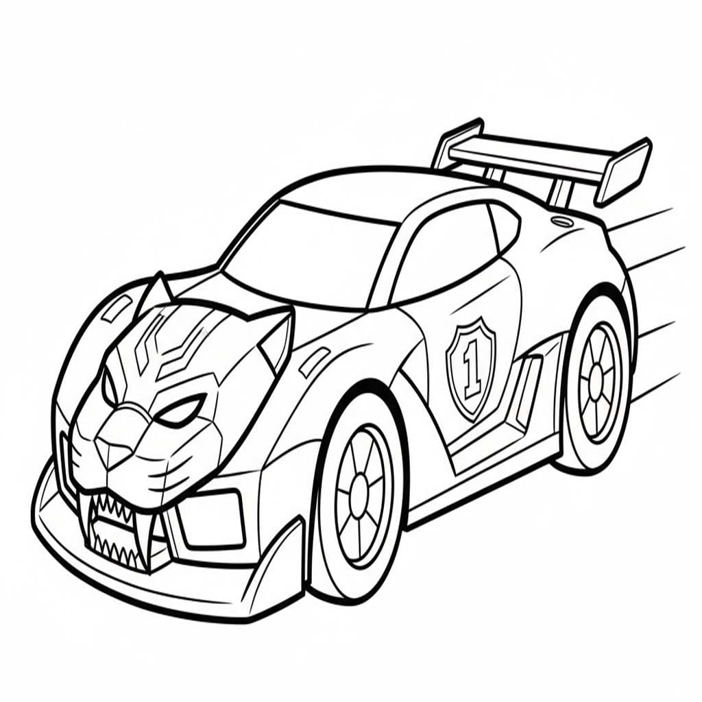 Kolorowanka Czarna Pantera wydruku