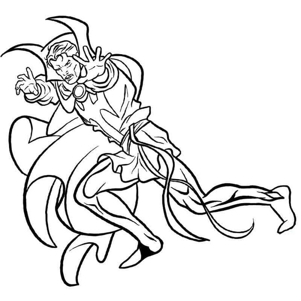 Kolorowanka Doktor Strange bezpłatny podstawowy