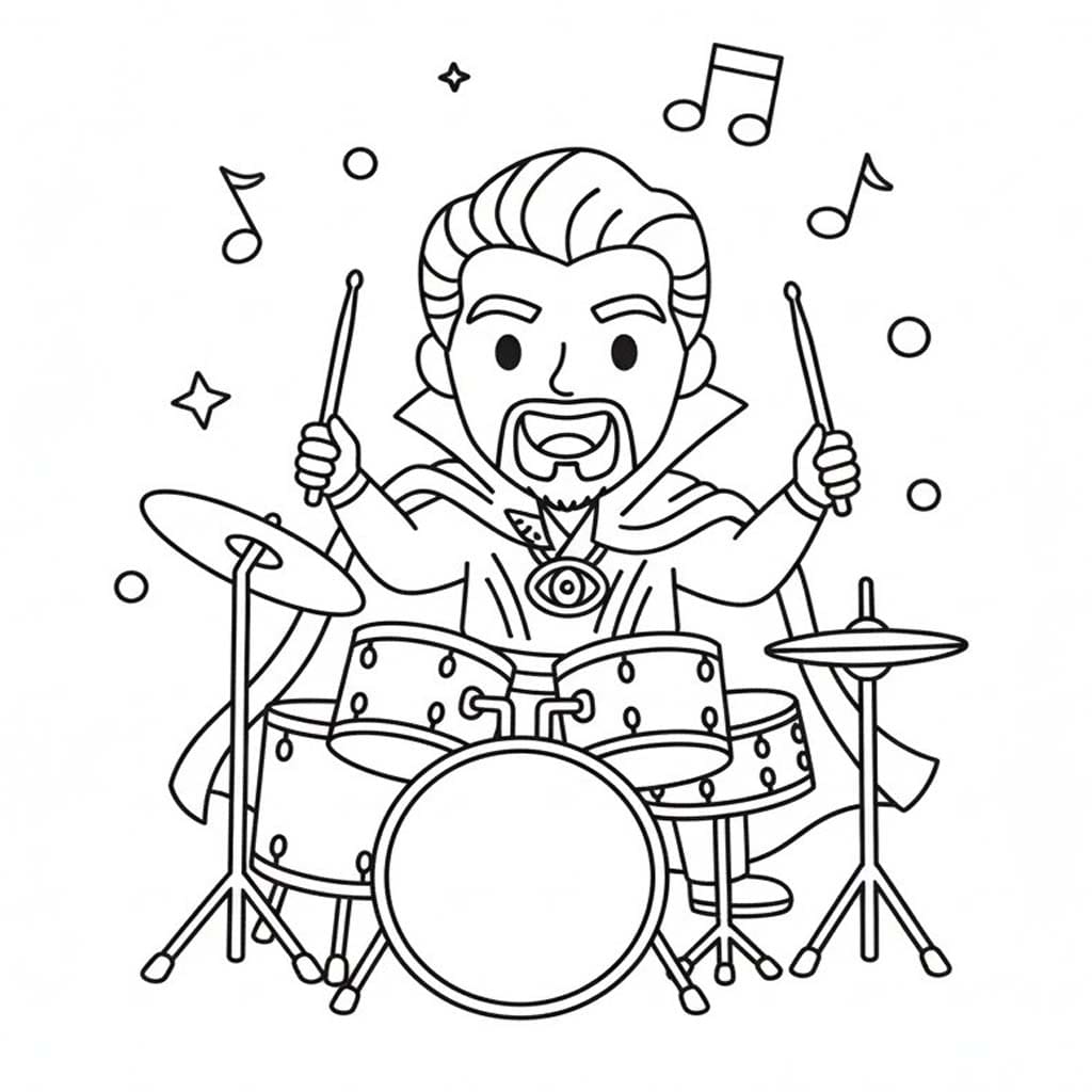 Kolorowanka Doktor Strange wydruku dla dzieci