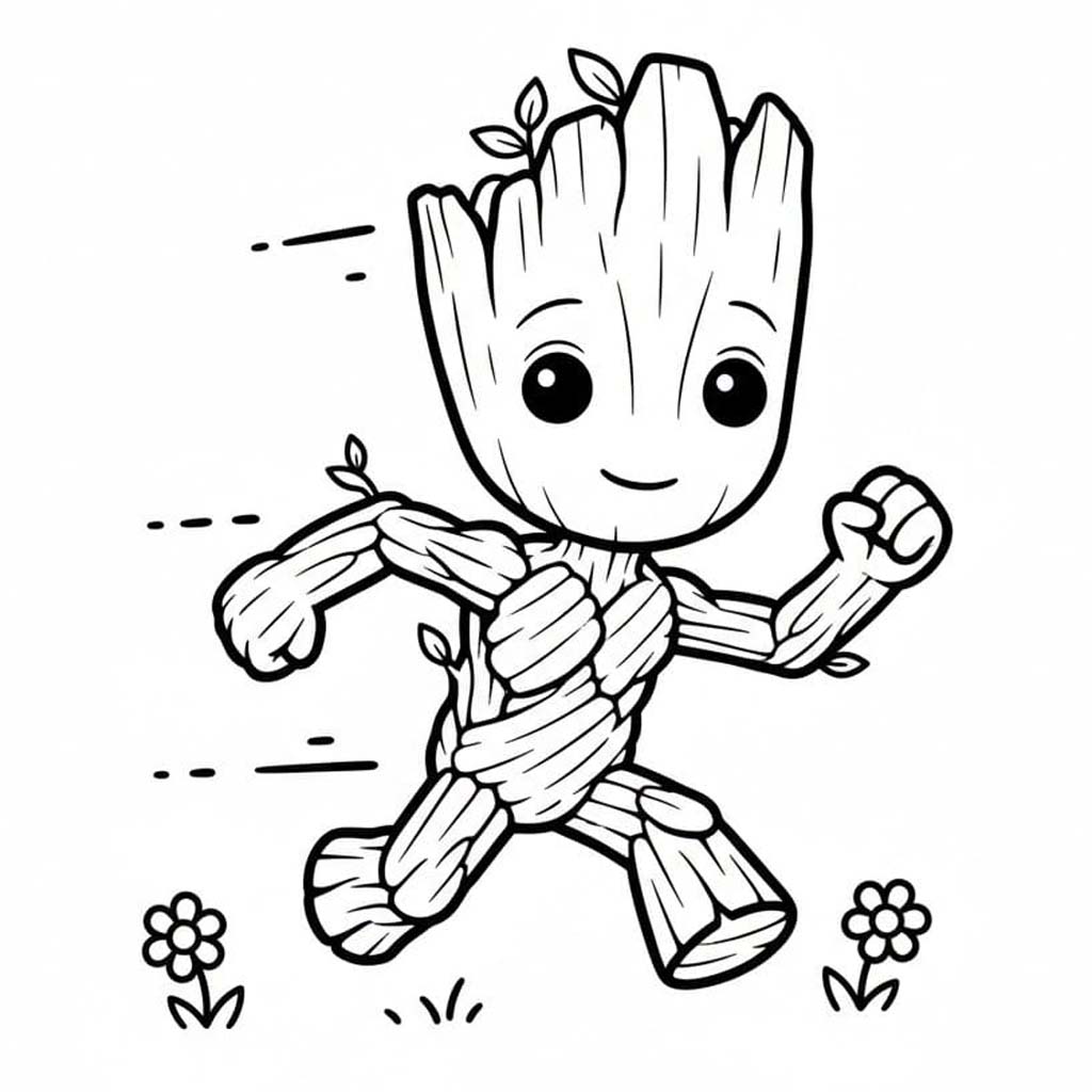 Kolorowanka Groot bezpłatny