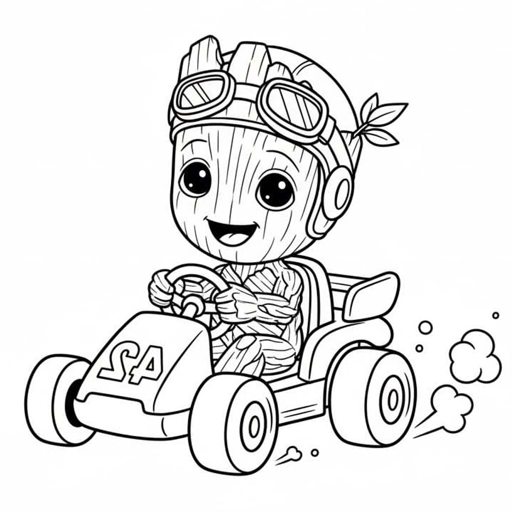 Kolorowanka Groot wydruku podstawowy