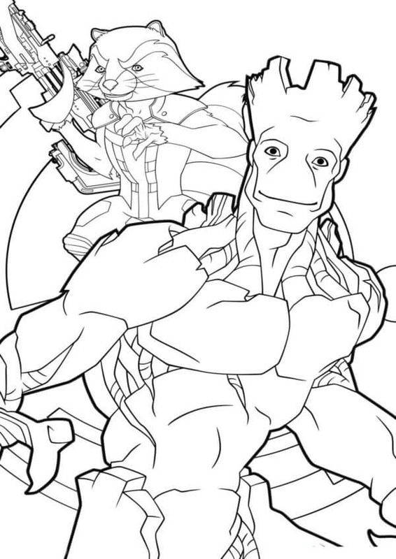 Kolorowanka Groot wydruku