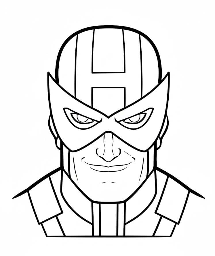 Kolorowanka Hawkeye bezpłatny wydruku podstawowy