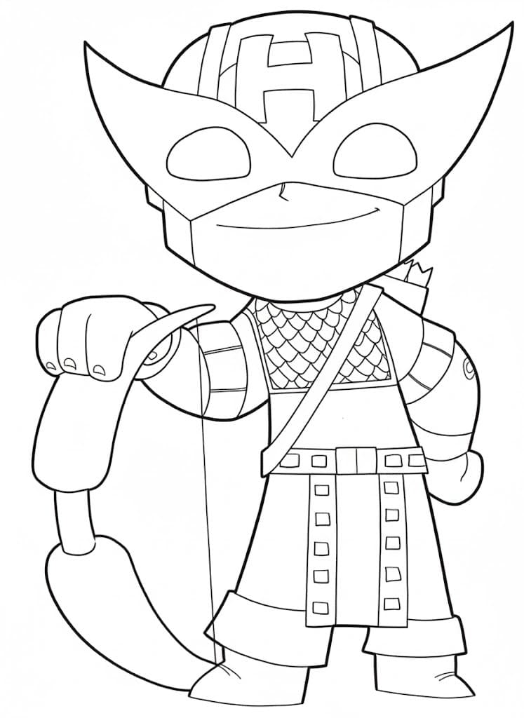 Kolorowanka Hawkeye wydruku dla dzieci