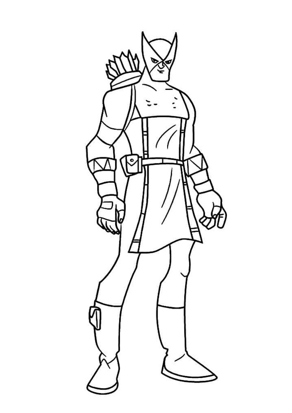 Kolorowanka Hawkeye wydruku łatwy