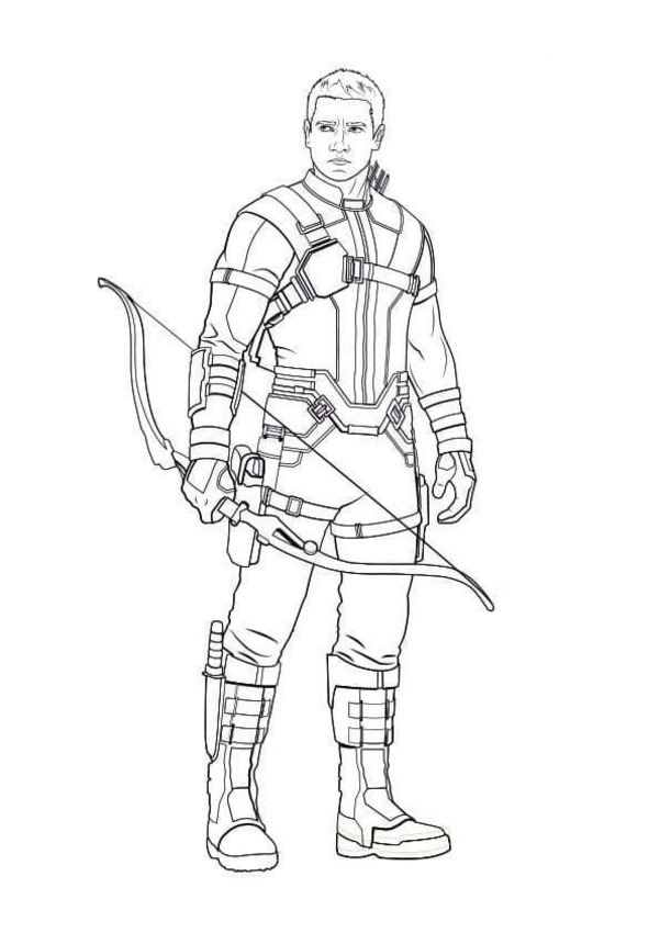 Kolorowanka Hawkeye wydruku prosty