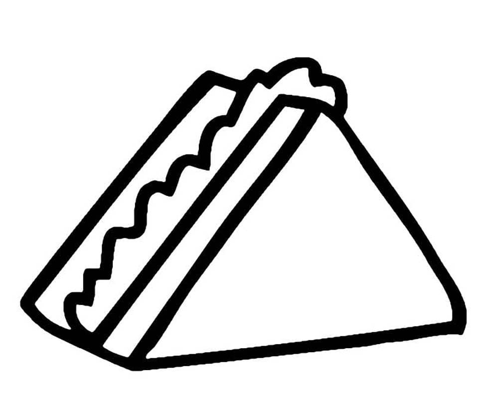 Kolorowanka Kanapka bezpłatny prosty