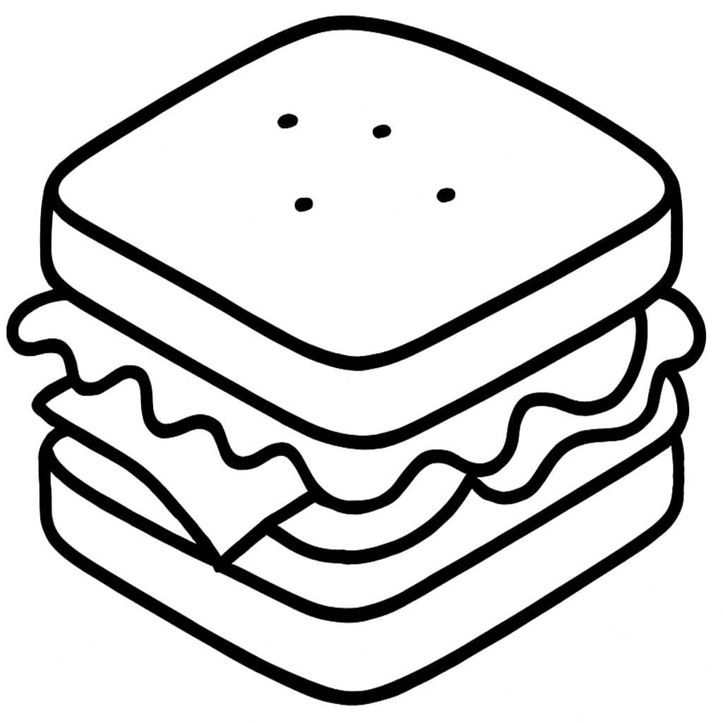 Kolorowanka Kanapka bezpłatny wydruku