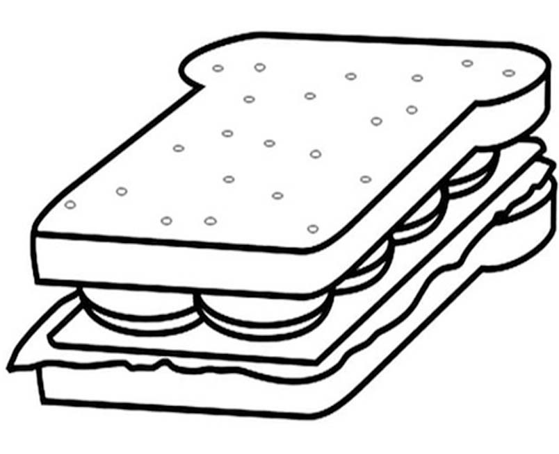 Kolorowanka Kanapka wydruku dla dzieci
