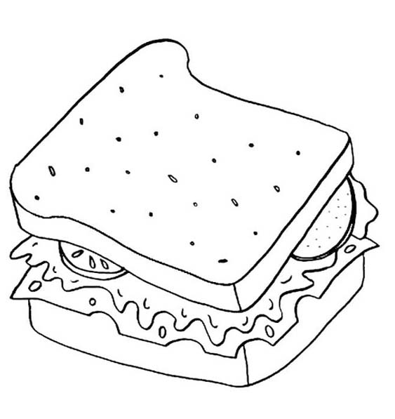 Kolorowanka Kanapka wydruku łatwy