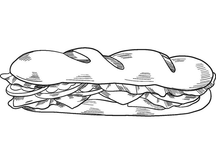 Kolorowanka Kanapka wydruku podstawowy