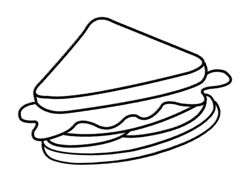 Kolorowanka Kanapka wydruku prosty