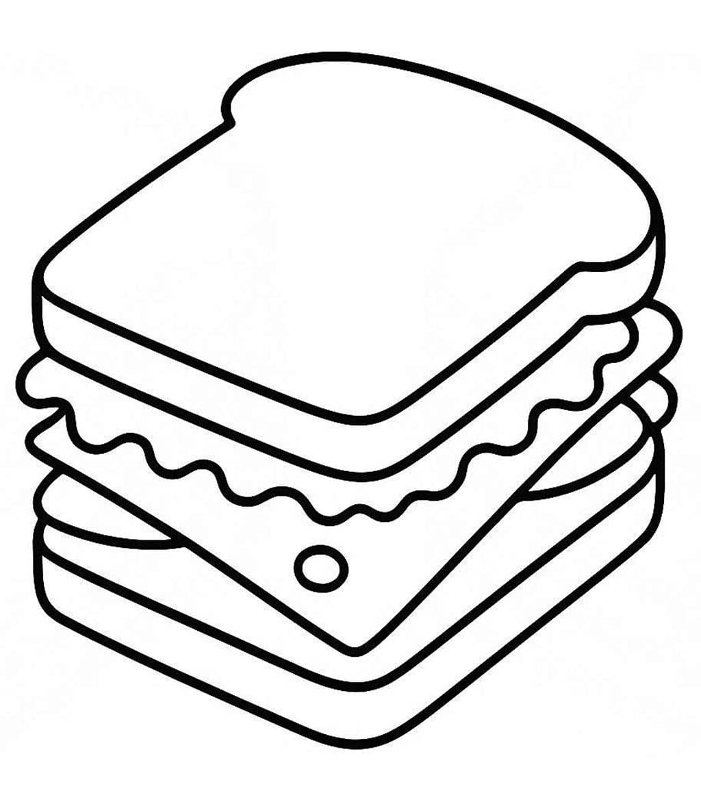 Kolorowanka Kanapka wydruku