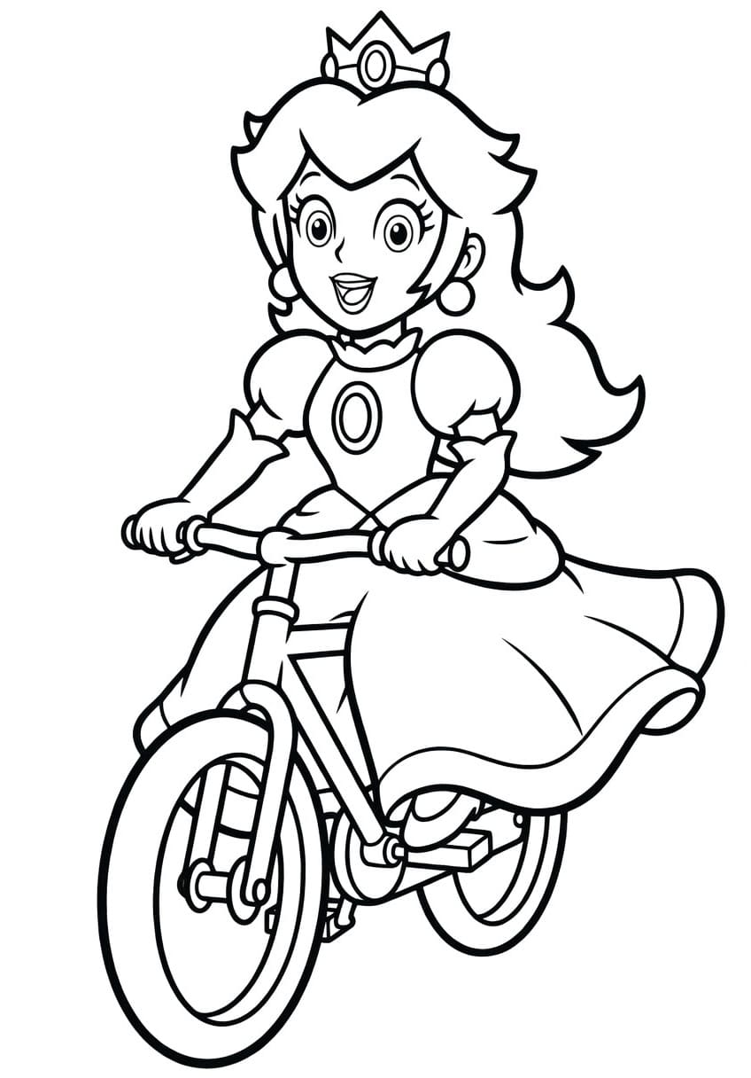 Kolorowanka Księżniczka Peach bezpłatny