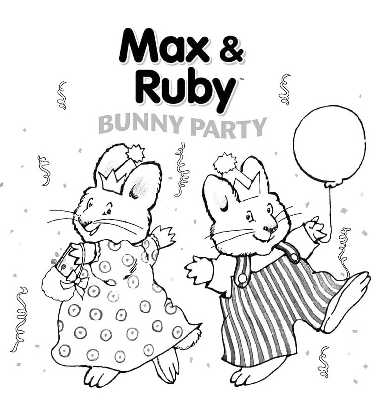 Kolorowanka Maks i Ruby bezpłatny prosty