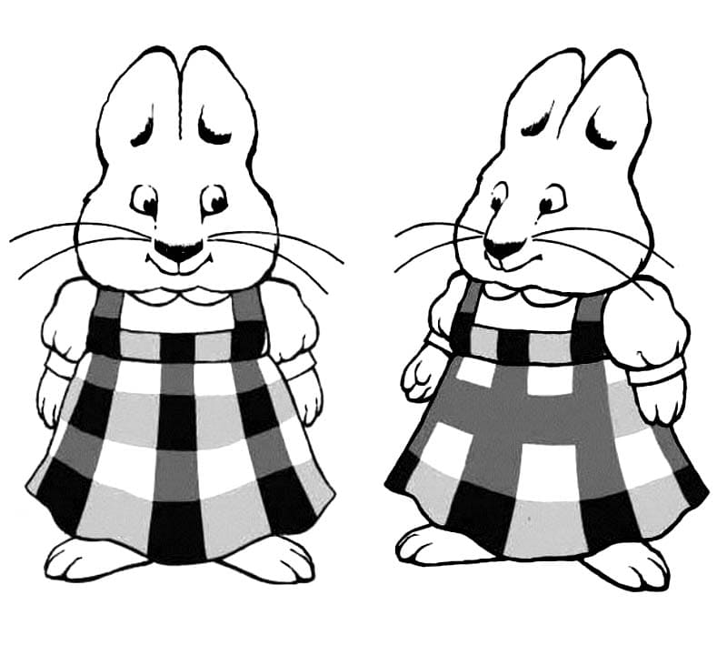 Kolorowanka Maks i Ruby bezpłatny wydruku podstawowy