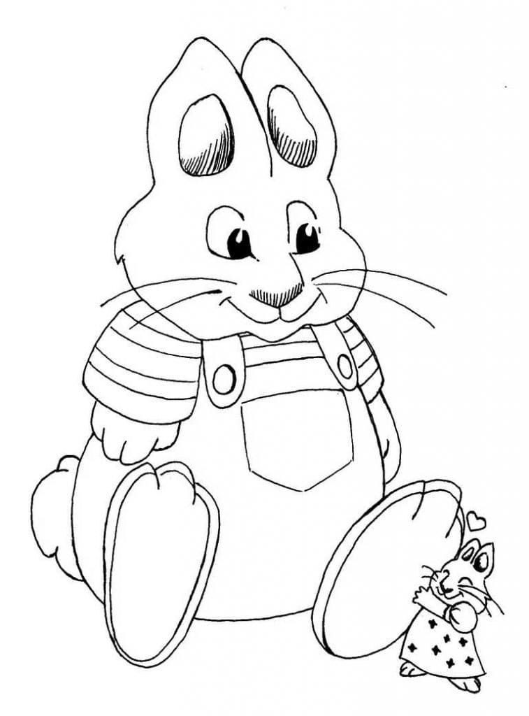 Kolorowanka Maks i Ruby bezpłatny wydruku