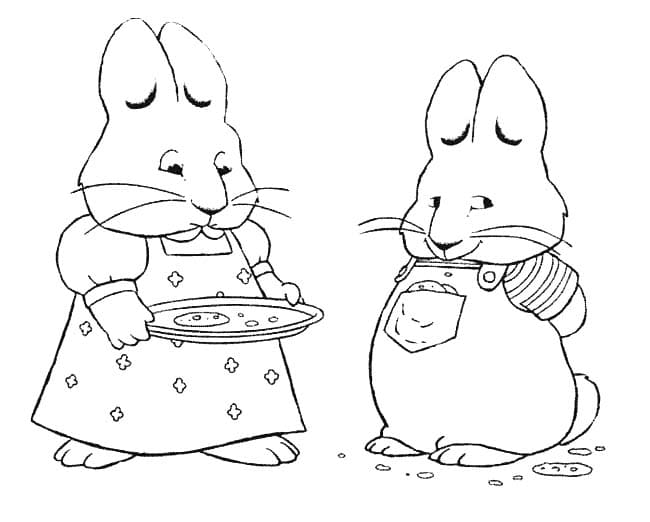 Kolorowanka Maks i Ruby dla dzieci