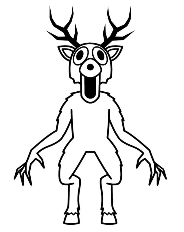 Kolorowanka Narysuj 99 nocy w lesie łatwy