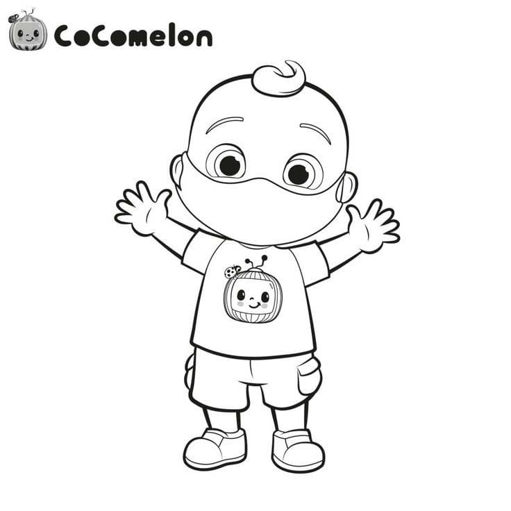 Kolorowanka Narysuj Cocomelon bezpłatny prosty