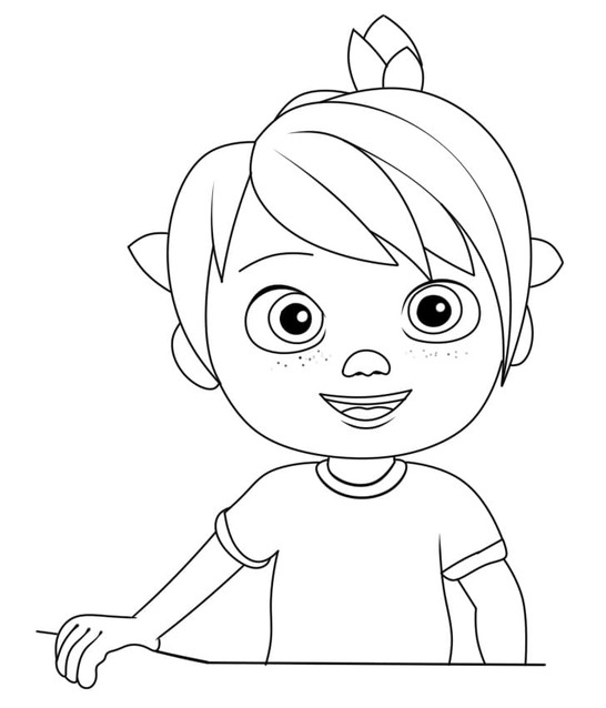 Kolorowanka Narysuj Cocomelon bezpłatny wydruku