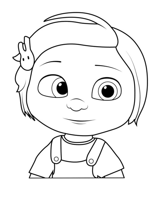 Kolorowanka Narysuj Cocomelon wydruku podstawowy