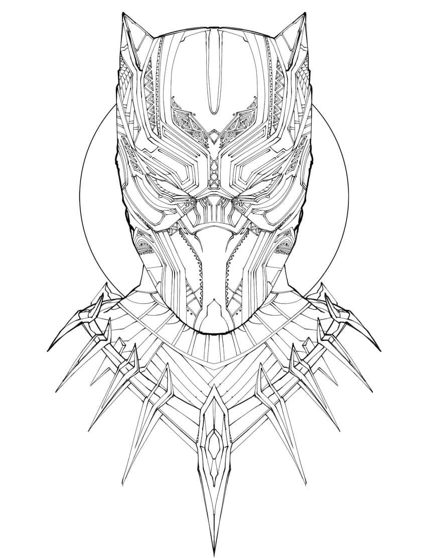 Kolorowanka Narysuj Czarna Pantera bezpłatny wydruku podstawowy