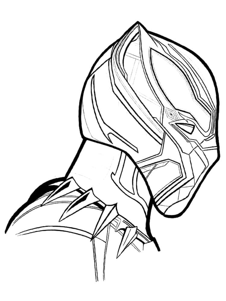 Kolorowanka Narysuj Czarna Pantera bezpłatny wydruku prosty