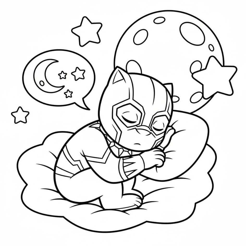 Kolorowanka Narysuj Czarna Pantera bezpłatny wydruku